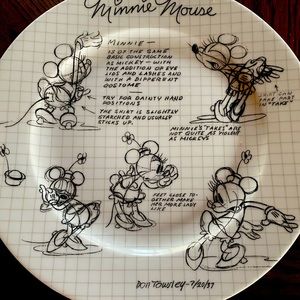 Minnie sketch dinner plate.